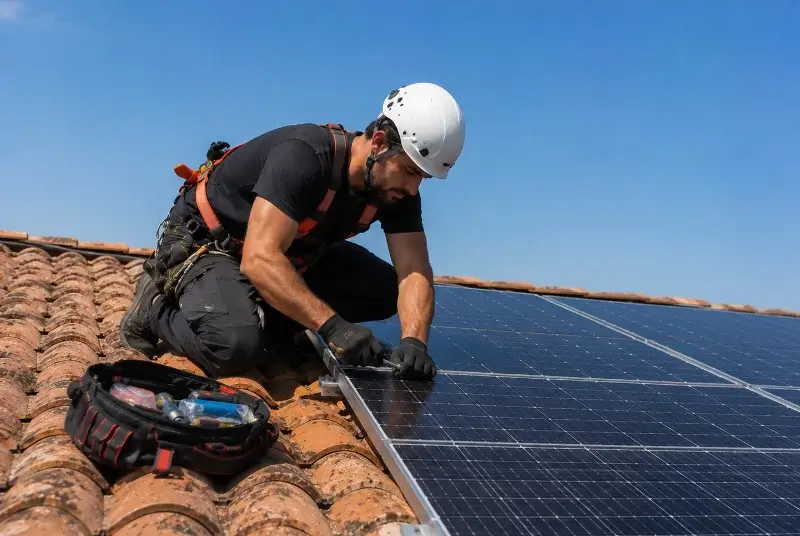 Maintenance et monitoring de panneaux solaires à Saint-Dizant-du-Gua
